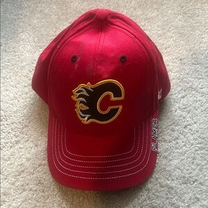 Red Calgary Flames Baseball Cap
